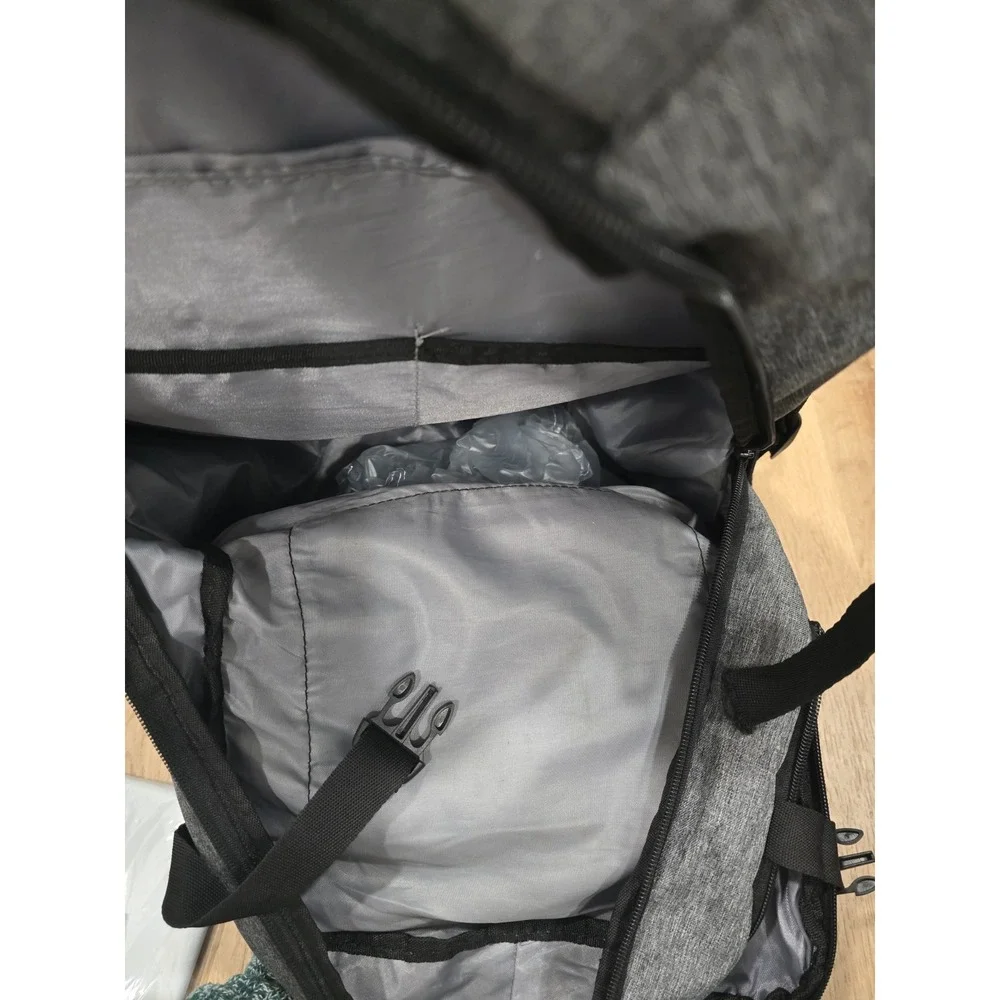 D'yallie Gray Laptop Backpack Sports Gear Mesh‎ Net School Travel Bag